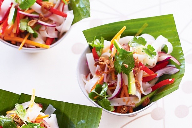 American Rice Noodle And Vegetable Salad Recipe Drink