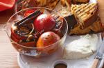 American Chargrilled Stonefruit With Panettone Recipe Dessert