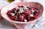 American Roast Beetroot and Goats Cheese Risotto With Thyme Dressing Recipe Dinner
