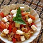 Canadian Pasta Salad with Raw Salmon Appetizer