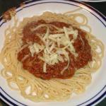 Canadian Spaghetti Bolognese with Celery Dinner