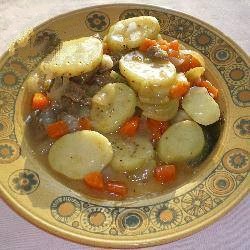 American Lamb Stew with Potatoes Onions and Herbs Appetizer