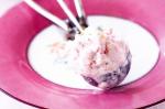 Nougat and Raspberry Icecream Recipe recipe