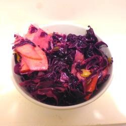 American Red Cabbage Salad with Apples and Pumpkin Seeds Appetizer