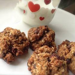 American Vegan Cookies with Oatmeal Cranberries and Chia Seeds Dessert