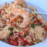 American Couscous Salad with Prawns Appetizer