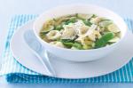 American Spring Vegetable Brodo With Veal Tortellini Recipe Appetizer