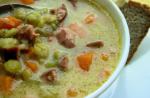 Canadian Country Style Smoked Sausage Ham and Split Pea Soup Appetizer