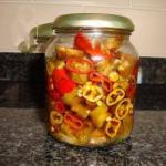 British Spicy Pickle Peppers in Oil Appetizer