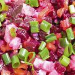 British Potato Salad and Beets Appetizer