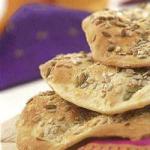 American Crispy Flat Breads with Seeds Appetizer