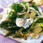 American Quail Eggs with Asparagus and Parmesan Cheese Appetizer