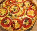 American Cheese Herb  Tomato Tart Appetizer