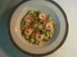 American Quinoa Salad With Lime Ginger Dressing and Shrimp Dinner