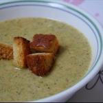 French Broccoli Soup with Homemade Croutons Soup