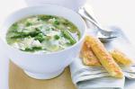 American Pea Asparagus And Rice Soup With Romano Sticks Recipe Appetizer