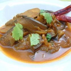 Indian Indian Recipe Curry of Eggplants Appetizer