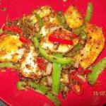 American Chicken Stirfry with Peppers and Onion Appetizer