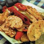 American Sauteed Timor of Fungi and Peppers Appetizer