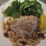 American Tuna Steak with Beans Cannellinis Appetizer