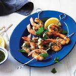 Canadian Bbq Prawn Skewers and Salsa Verde Appetizer