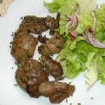 American Salad of Poultry Livers Appetizer