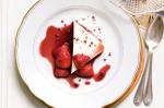 American Pannacotta Terrine With Strawberries In Red Wine Syrup Recipe Dessert