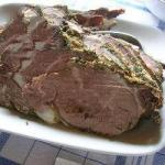 American Herbs Roast Beef with Red Wine Sauce Appetizer