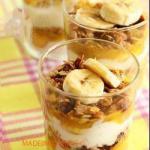 American Serves Muesli Yoghurt Coconut and Banana Appetizer