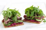 Canadian Beetroot Roast Beef Cucumber And Rocket Recipe Appetizer