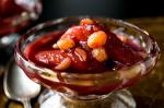 French Pears Poached in Red Wine and Cassis Recipe Dessert