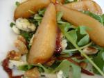 American Caramelised Pear and Rocket arugula Salad With Blue Cheese Appetizer