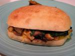 British Warm Chicken Sandwiches W Mushrooms Spinach and Cheese Appetizer