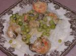 American Curried Shrimp With Peas Dinner