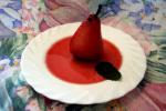 American Poached Pink Pear Delight Dessert