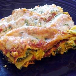 American Lasagna Easy of Spinach and Feta Cheese Dinner