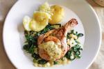 American Mustard Pork Cutlets With Creamed Spinach Recipe Dinner