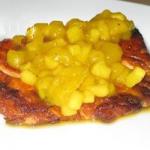 American Grilled Salmon with Curried Peach Sauce Recipe BBQ Grill