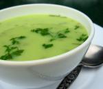 British Old Fashioned Lovage and Potato Soup Appetizer