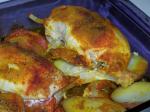Yemen Roasted Sephardic yemenite Chicken With Potatoes Dinner