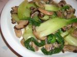 British Baby Bok Choy Saute With Mushrooms Appetizer