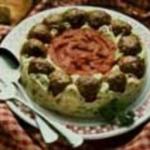 Turkey Meatballs in a Pasta Crown recipe