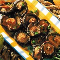 Romanian Grilled Mushrooms With Sesame Seeds BBQ Grill