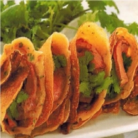 Canadian Sweet Potato Crepes With Duck Filling Appetizer