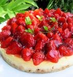 Italian Strawberry Glazed Cheesecake 2 Dessert