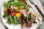 Italian Rump Steak With Salsa Verde And Tomato Salad Recipe Appetizer