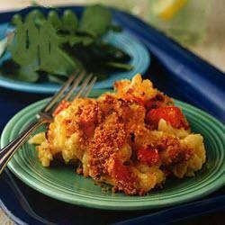 Italian Macaroni with Cheese and Tomatoes Appetizer