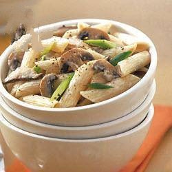 Italian Penne with Creamy Mushrooms Sauce Appetizer