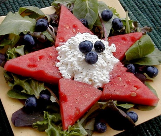 American Watermelon Star Salads Appetizer