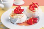 British Cardamom And Star Anise Meringues With Poached Strawberries Recipe Dessert